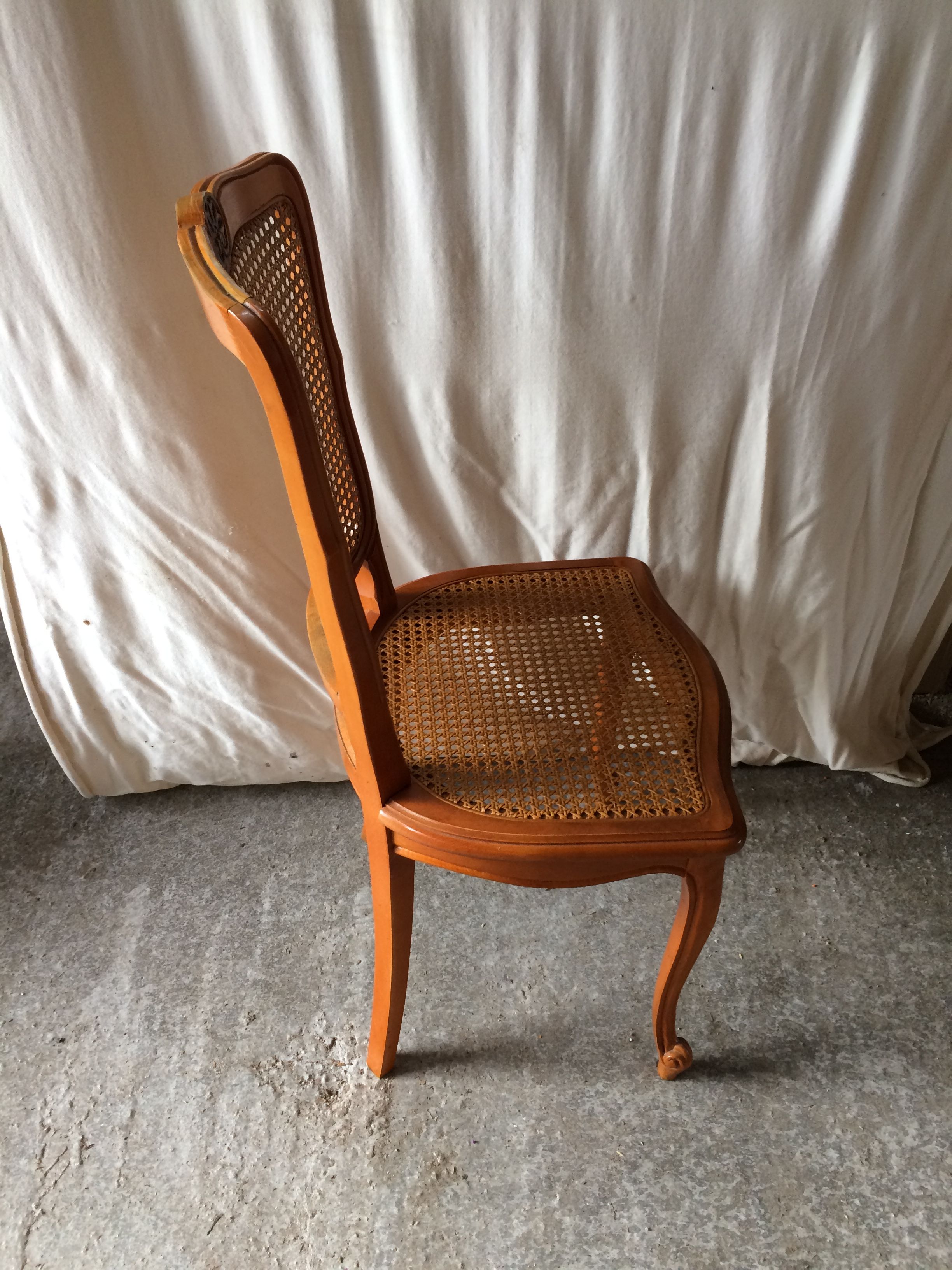 Series of 8 Chairs Style LOUIS XV Wood - Assise - Vintage Cannés File