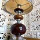 Large Vintage Space Age Table Lamp / 1970s Design - Ceramic & Chrome