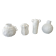 Lot de 4 vases sculpturaux esprit minéral Boho