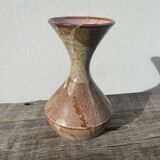 Beige stoneware ceramic vase