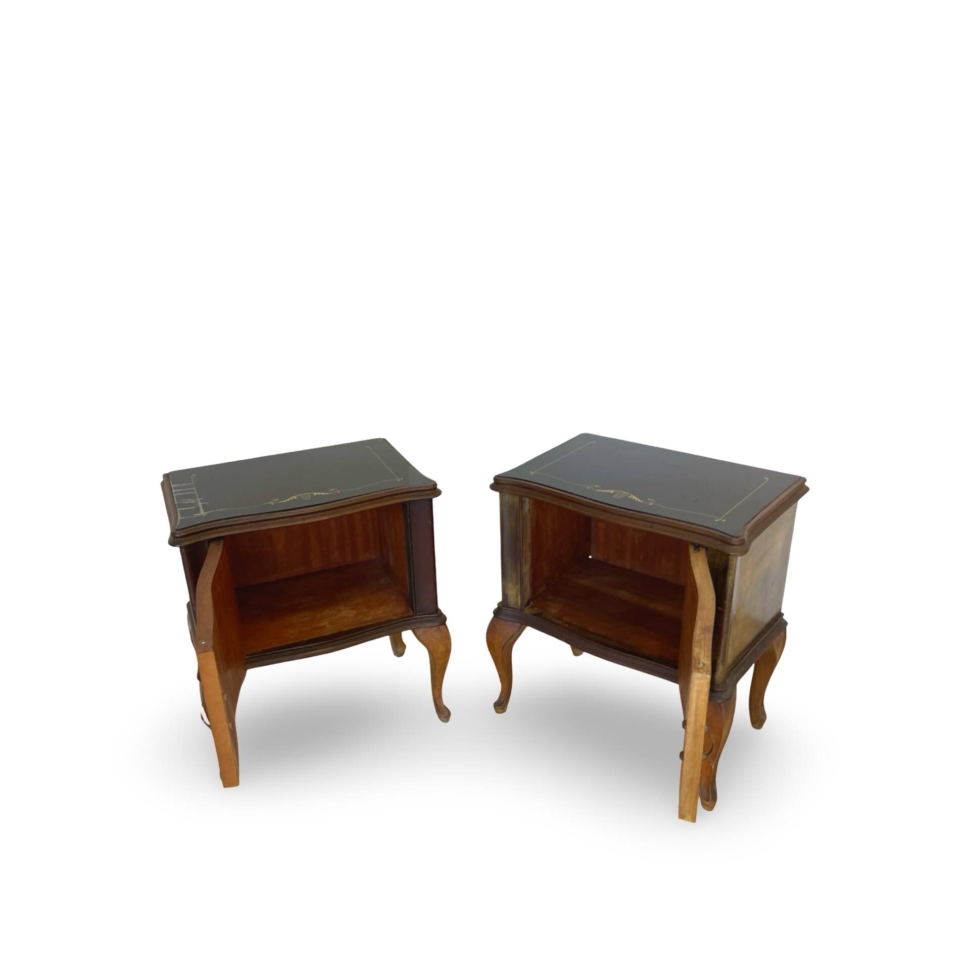 Tables de chevet/commodes Chippendale italiennes, années 1940/1950.