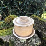 Vintage Biot Terracotta Butter Cooler: French Farmhouse Glazed Ceramic