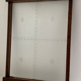Plateau ancien en verre et bois