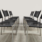 Vintage SE06 leather dining chairs Spectrum Martin Visser