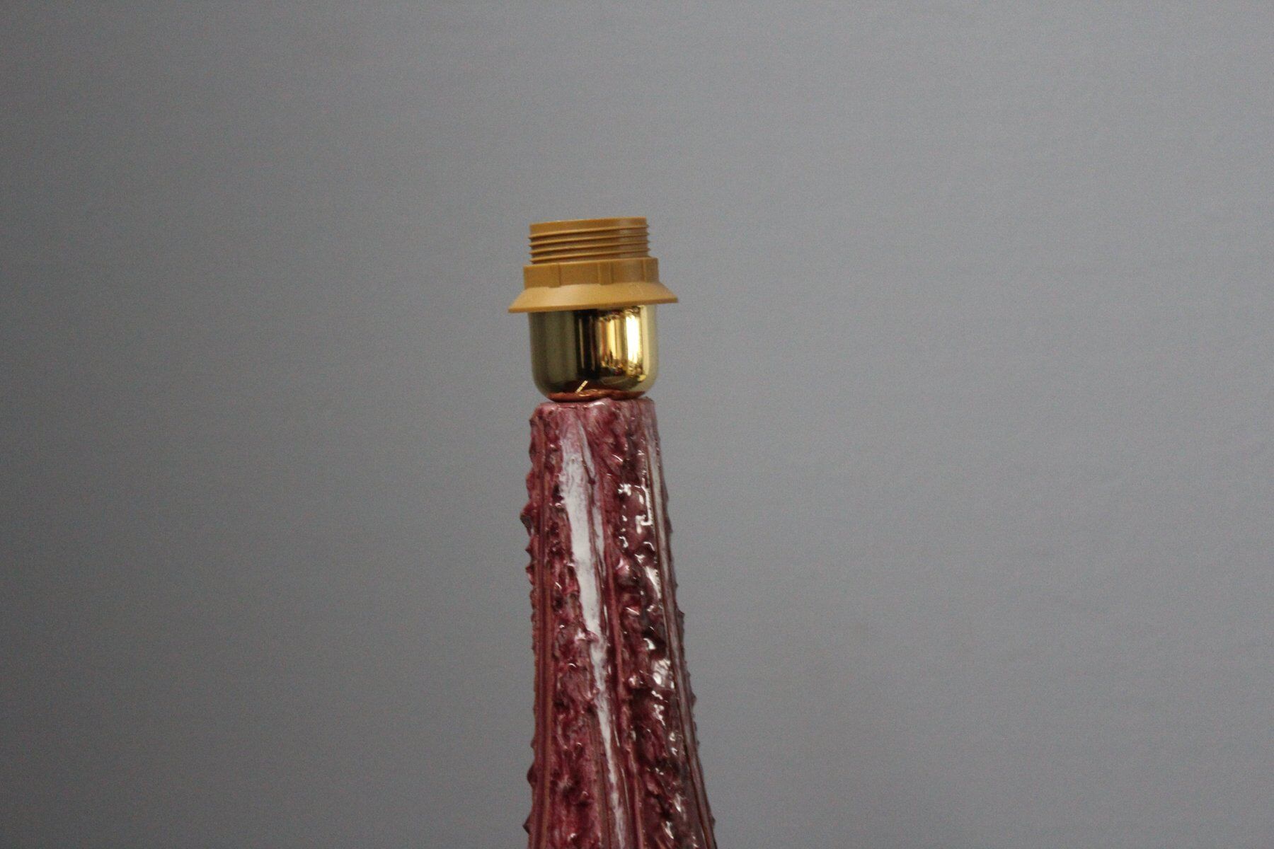 Mid-century bordeaux ceramic office lamps 60s