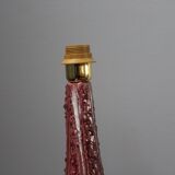 Mid-century bordeaux ceramic office lamps 60s