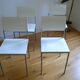 Lot de 4 chaises métal et bois vintage 1990