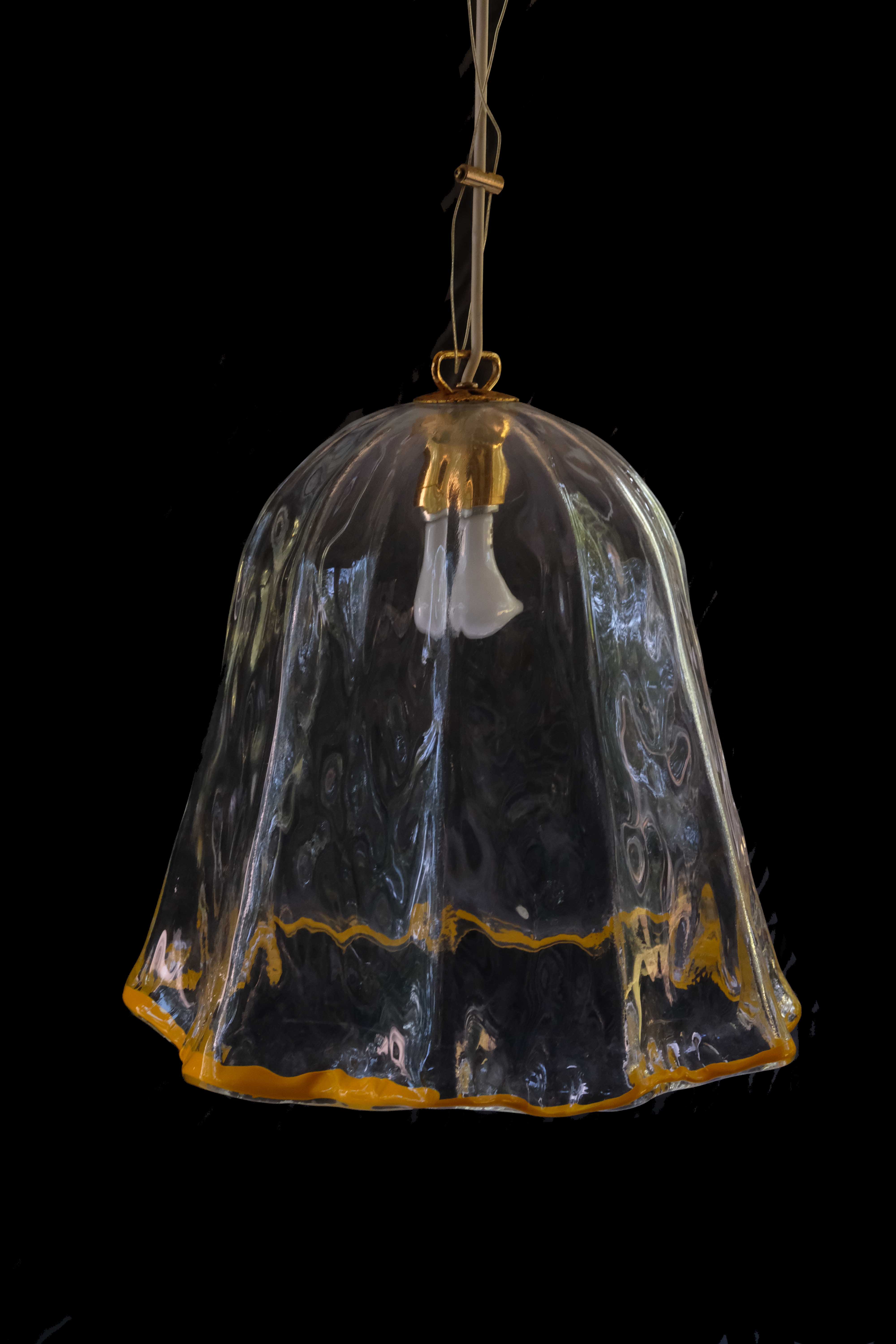 La murrina ceiling lamp in murano glass, italy 1970's