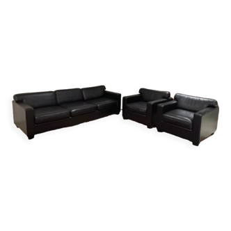 Sofa and 2 armchairs Club model by Jean-Michel Frank