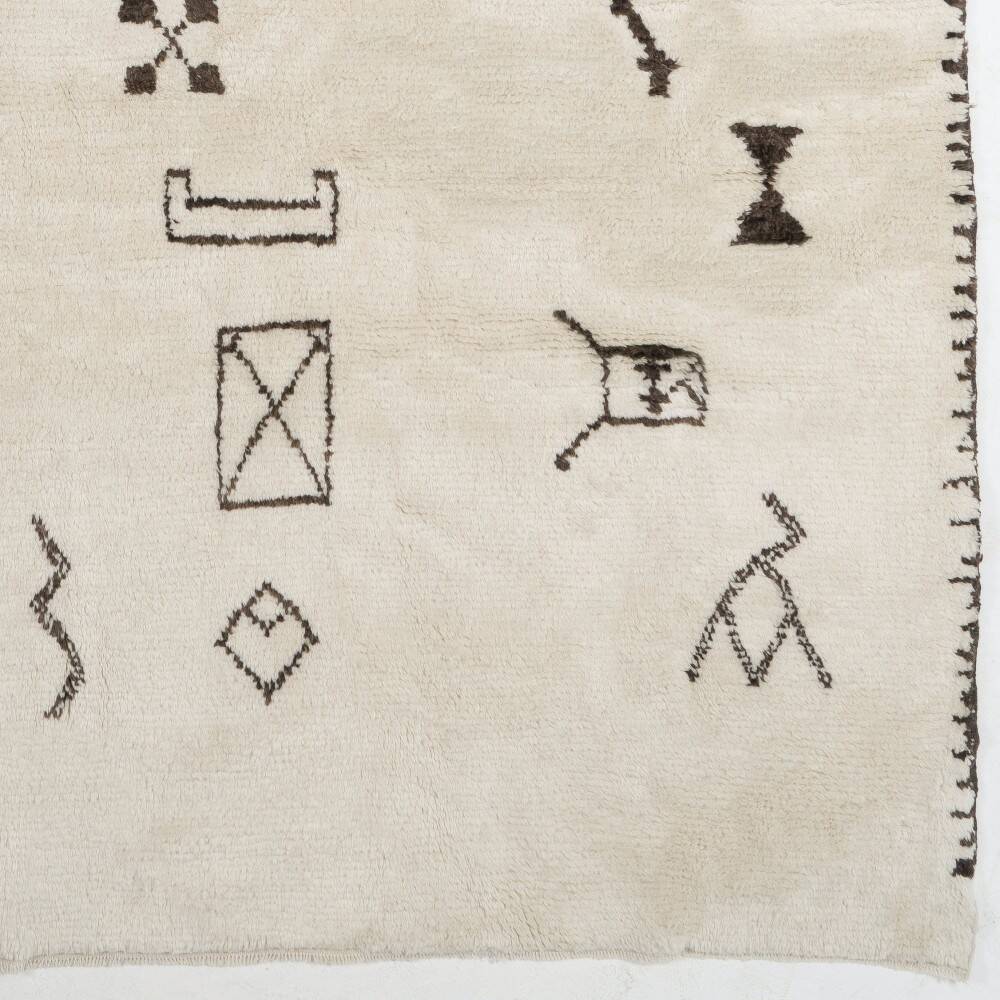 Moroccan Rug, 100% Natural Undyed Wool, Custom Options Available