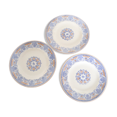 Set de 9 assiettes plates de Longwy motif Rouennais