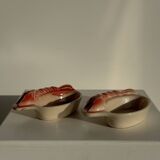 Pair of vintage lobster mini ramekins Saint Amand D15.5