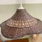 Vintage wicker pendant light