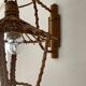 Louis Sognot rattan wall lamp from the 50s and 60s