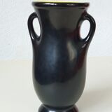 Yellow and black Verceram vase, 50s/60s