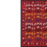 Hand knotted rug, vintage turkish rug 222x231 cm