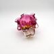 Bowl Ashtray Josef Hospodka Chribska Sommerso Rose 14cm 1.78kg