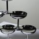 6 vintage dessert bowls on a pedestal in stainless steel in the style of Guy Degrenne.