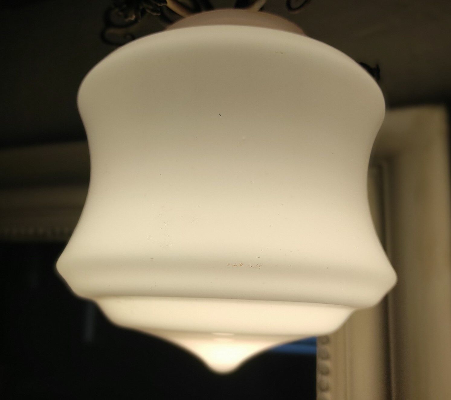 Suspension laiton opaline rose