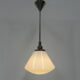 Art Deco school lamp with white glass shade