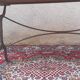 Large bistro table with cast iron legs and cherry top