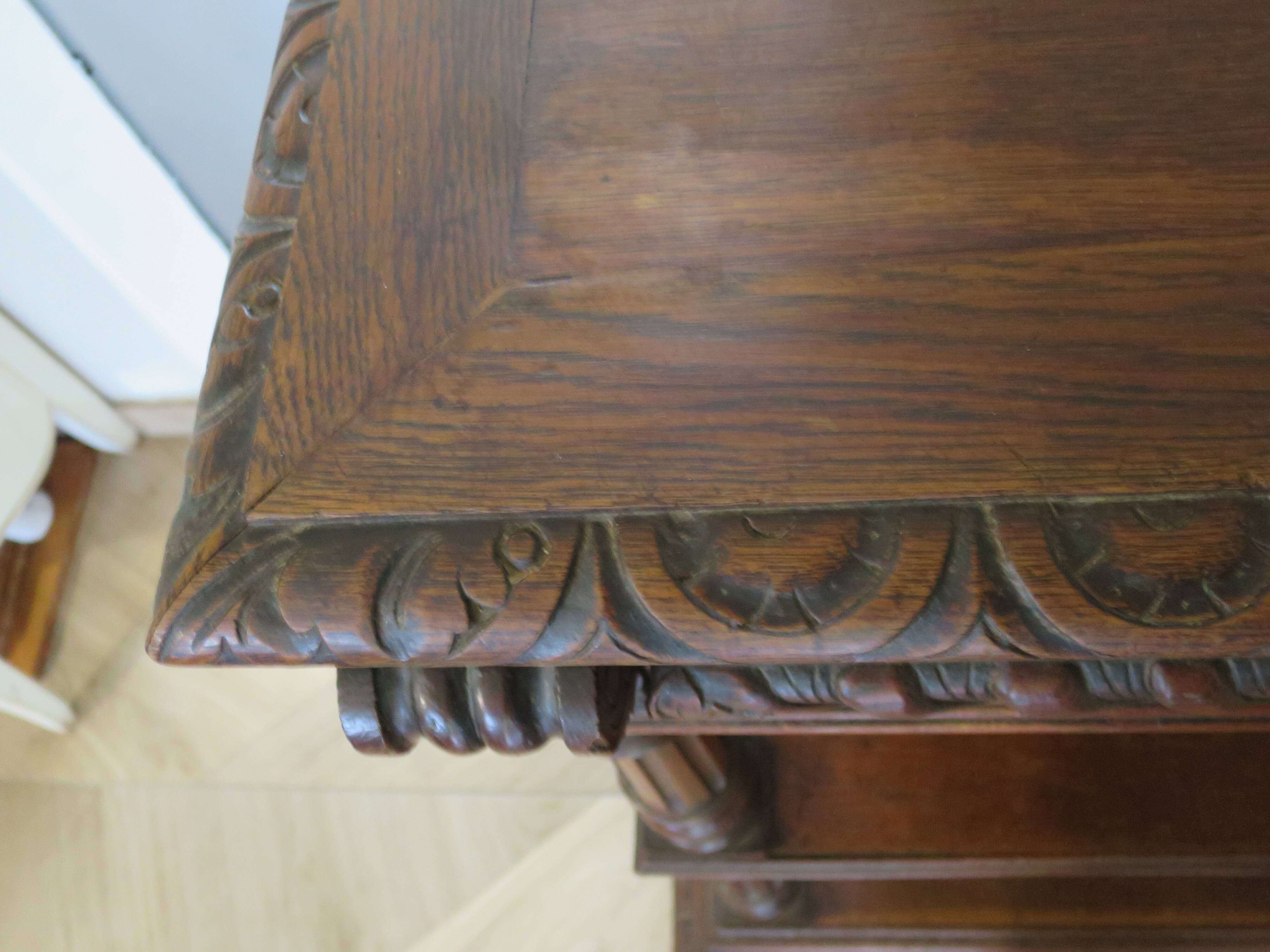 Ancien-Desserte-Console-Meuble de présentation-Henry II-fin xixème