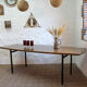 Grande table ovale vintage années 60