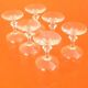 6 liquor walking glasses Transparent glass 1970s