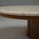 Travertine clover coffee table, 1970s Italy.