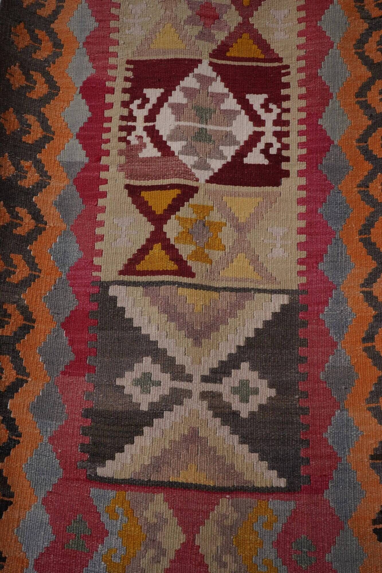 Vintage Turkish hallway rug 87x510 cm