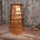 Vintage french cut crystal vase from the 40's in amber colour