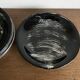 Set of 6 salins 1960s golfe juan black calotte plates