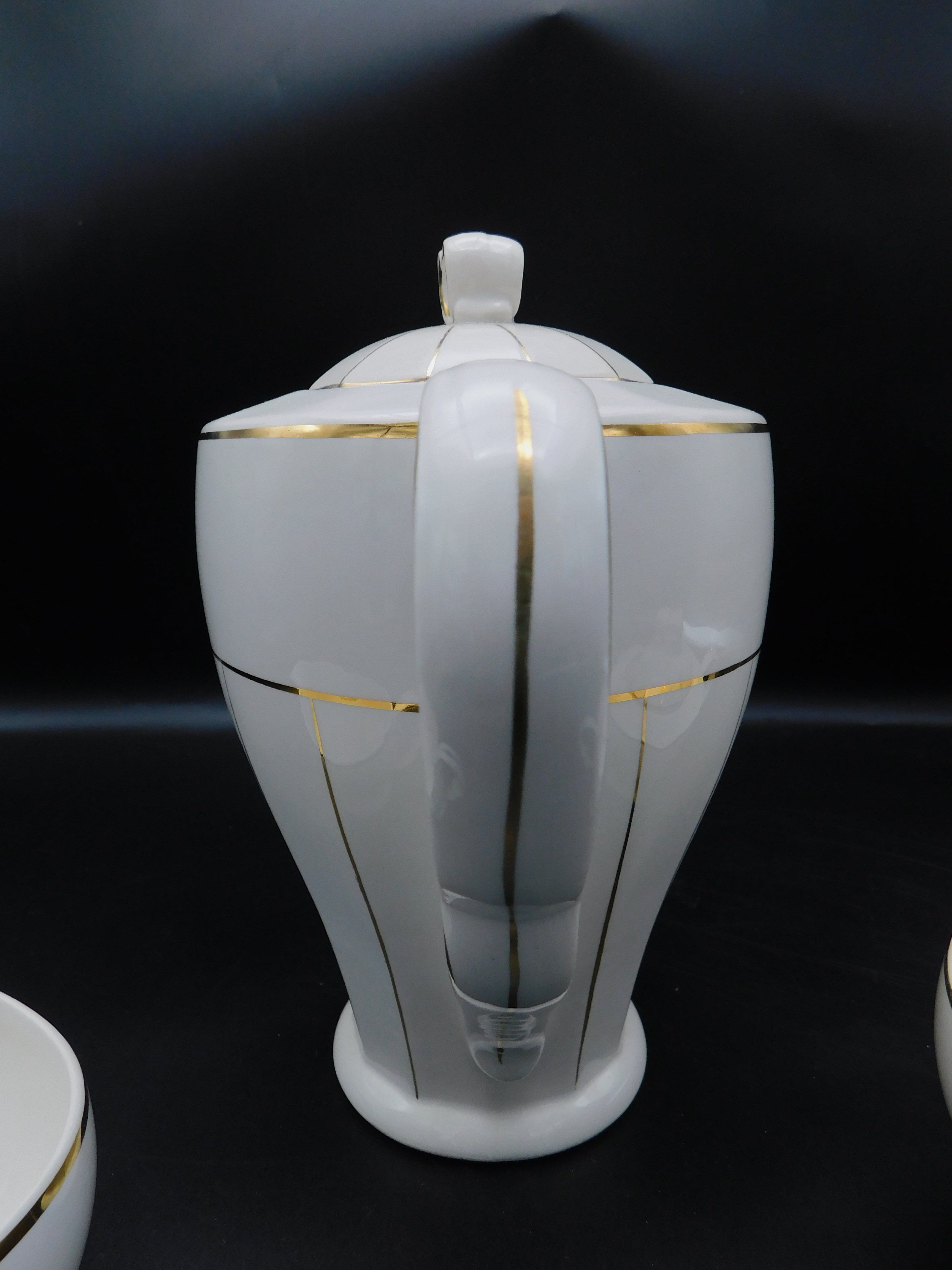 Céranord pourer, creamer and sugar bowl