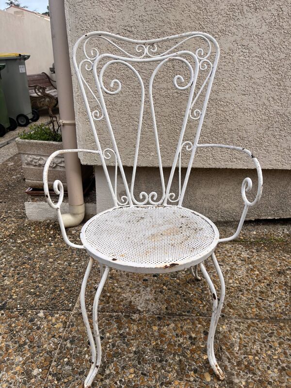 salon de jardin métal tête a tête vintage