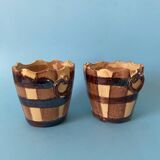 Duo de cache-pots vintage