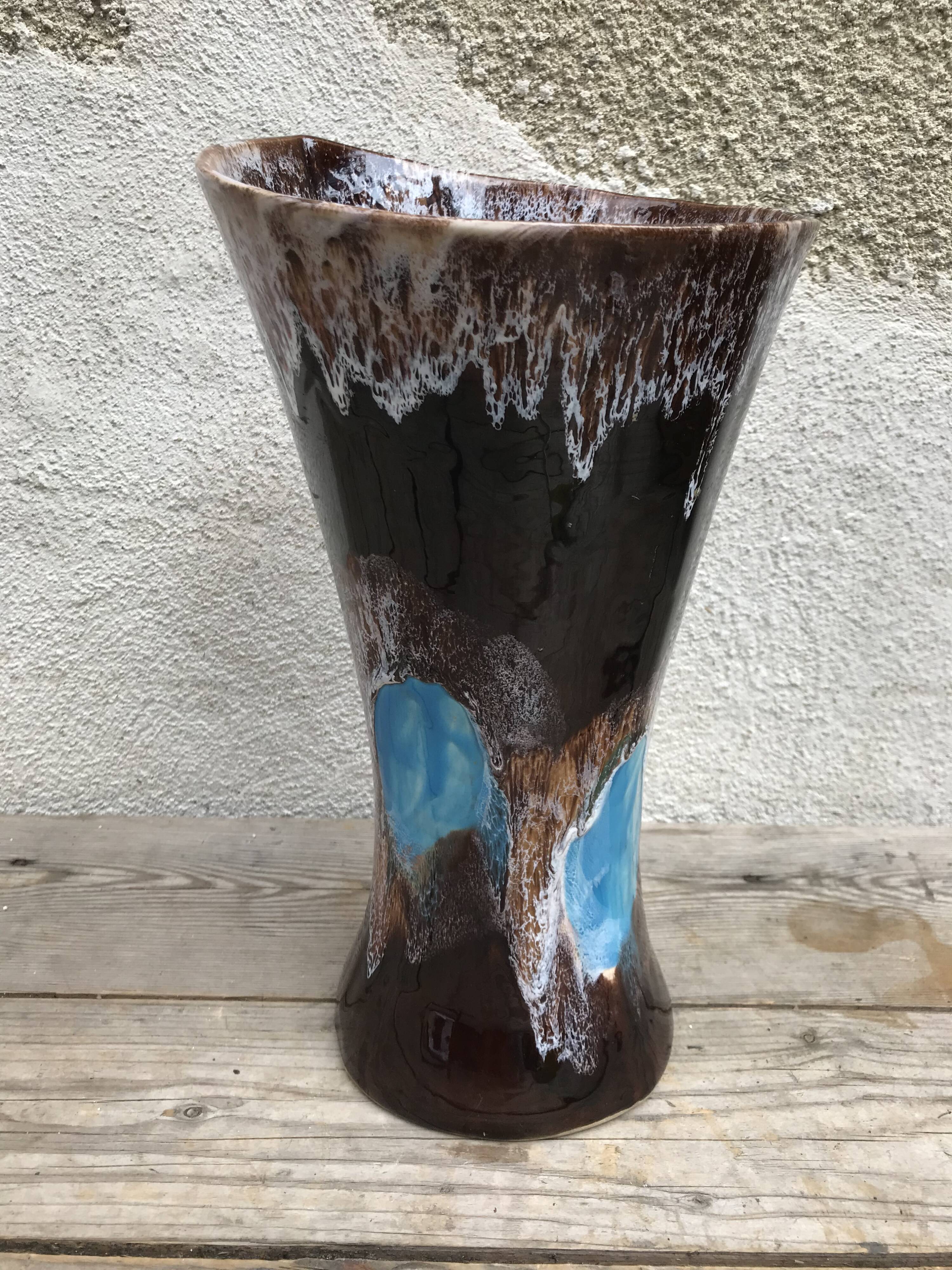 Old ceramic vase signed Vallauris