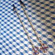 Pair of vintage ski poles in reed 125cm