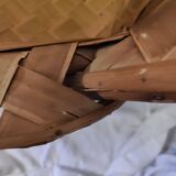 Armchair made from woven chestnut slats, called Le Corbusier