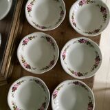 Set of 6 old hollow plates Gien model Champs