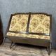 Louis XVI style wingback bench in carved wood circa 1850