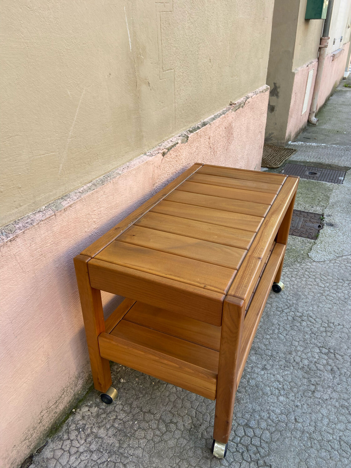 Solid elm side table Maison Regain
