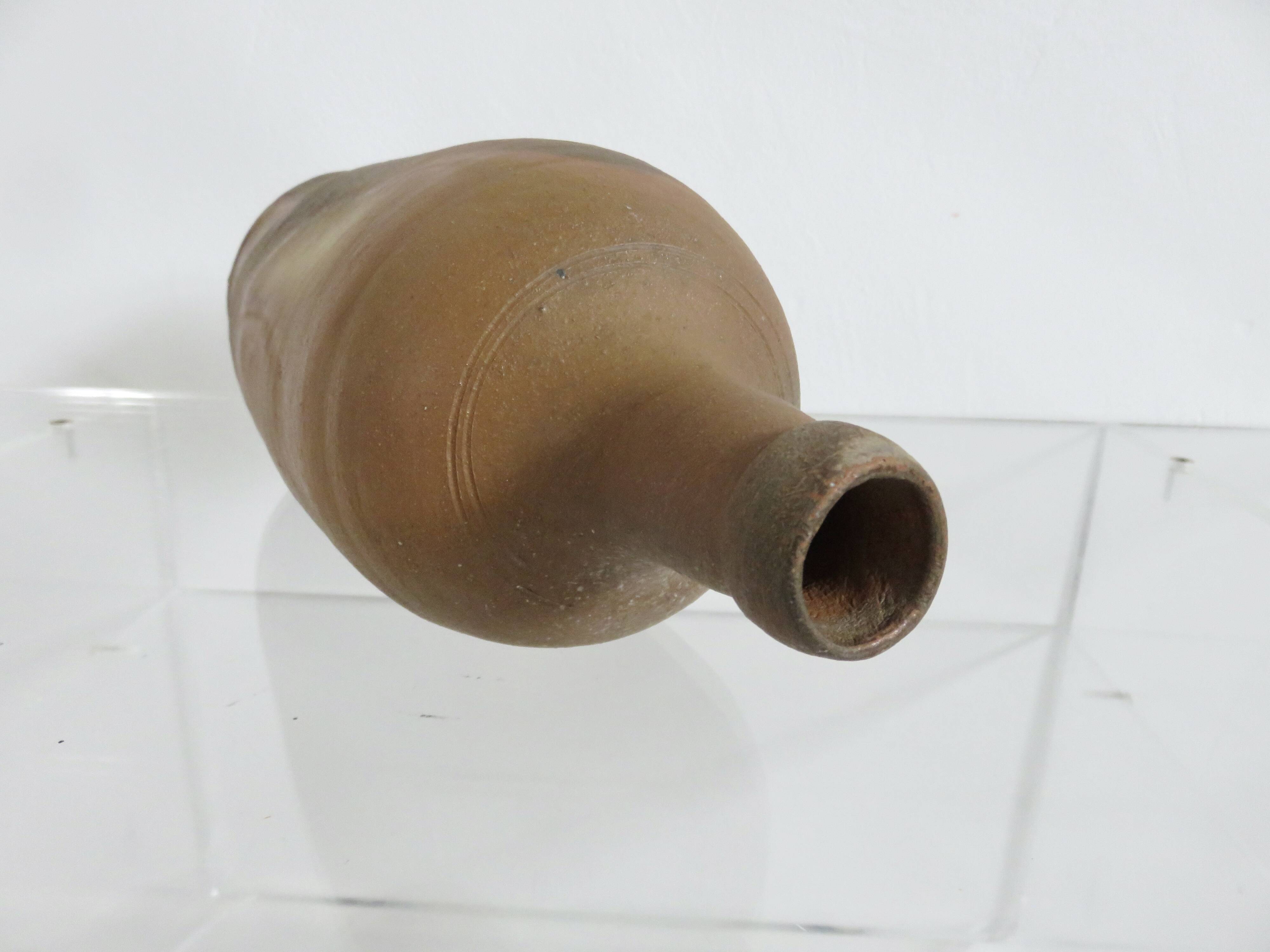 Large chamotte stoneware vase, 1970s