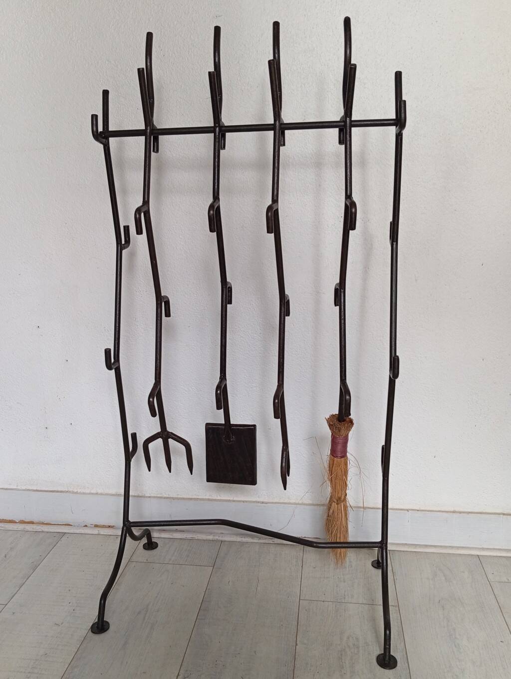 Brutalist fireplace mantel