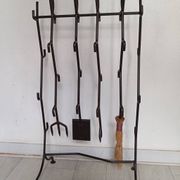 Brutalist fireplace mantel