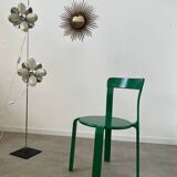 2-light flower floor lamp in French design metal from the 70s vintage
