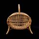 Vintage bamboo and wicker magazine rack