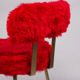 Red moumoute armchair