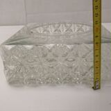 Old vintage ceiling light molded glass suspension chandelier