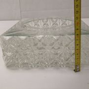 Old vintage ceiling light molded glass suspension chandelier