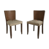 Pair of 50's vintage chairs decorated with flowers